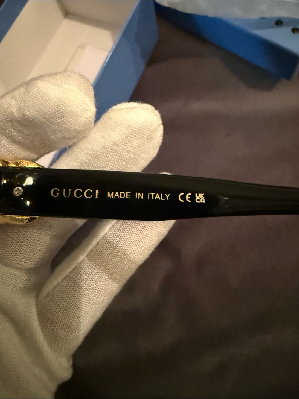 🔥NEW Gucci Black & Gold Men's Sunglasses with Signature Temple Detail🔥 - Picture 9 of 17